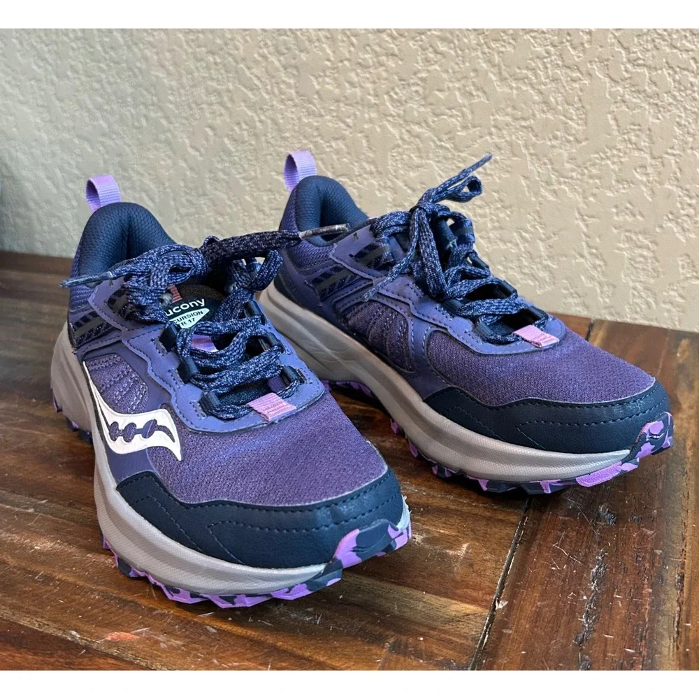 Saucony Excursion TR17 Trail Running Shoes Womens 6.5 Purple Hiking Sneakers - Picture 2 of 11